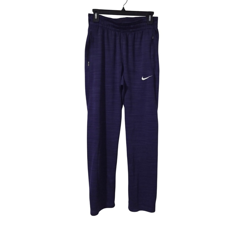 Nike Men's Purple Athletic Sweatpants Joggers | Elastic Waist | Zipper Ankle, M